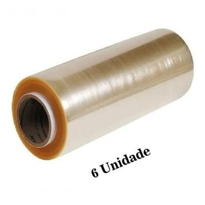 Bobina de Filme PVC 60CM X 300 METROS Kit 6 Rolos para Uso Profissional Transparente