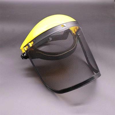 Protetor Facial com Tela de Nylon para Roçadeira Proteção de Cabeça e Ouvidos Amarelo OEM