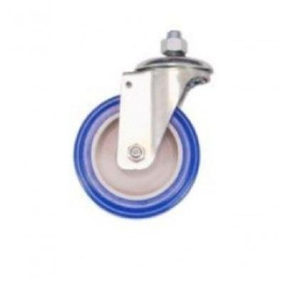 Roda Giratória R1 de 4 Polegadas em PVC com Cabeçote de Dupla Pista de Esferas Higipack