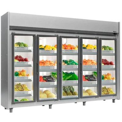 Refrigerador Vertical Auto Serviço Hortifruti 5 Portas Geas5p Inox 220V Gelopar