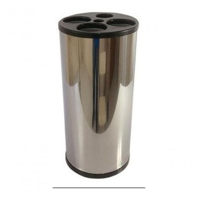 Lixeira para Copos Descartáveis 4 Tubos com Compartimentos Removíveis Capacidade 430 Inox Higipack