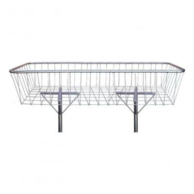 Lixeira de Rua Aramada de 2 Metros Jsn 600L Cesta Profunda 40CM Prata Higipack
