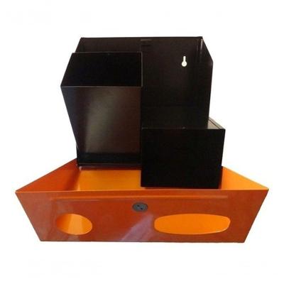 Lixeira Coletor para Descarte de Pilhas e Baterias com Recipientes Internos 3,85L e Sistema de Chave
