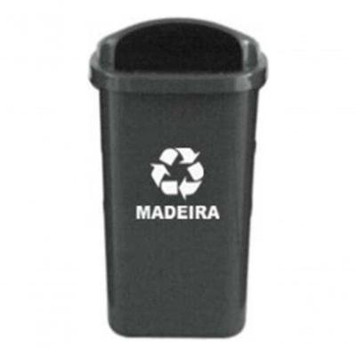 Kit Lixeira para Coleta Seletiva Papeleira 6 Unidades 50L com Chave Multicolor Higipack