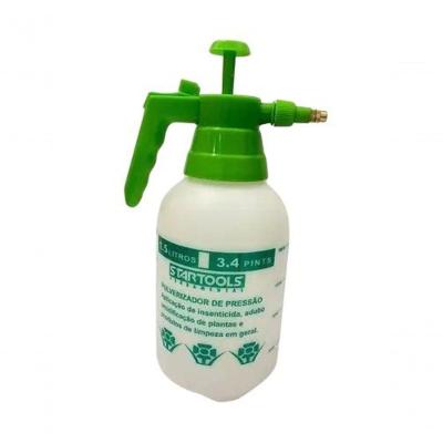 Pulverizador de Pressão Pulverizador Pressão - 1,5 l - Verde com Bico Ajustável e Gatilho Anatômico