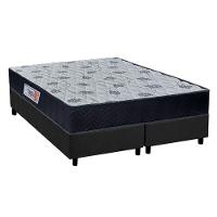 Cama Box Queen: Colchão Ortopédico Orthoflex Foggia Sogni Unic Face + Base CRC Suede Gray(158x198) - 1