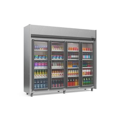 Expositor 4 Portas Tipo Inox Geas4p 4 Prateleiras 220V Gelopar