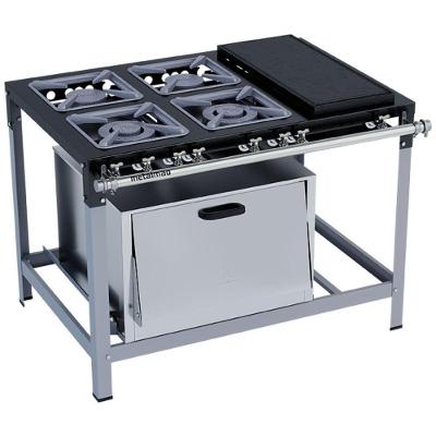 Fogão Industrial Stori Premium 4 Bocas 30x30 Forno Com Chapa M22 Pintado Metalmaq