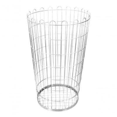 Lixeira Cesto Aramado Galvanizado 200 Litros em Aço Carbono SAE 1020 Prata Higipack