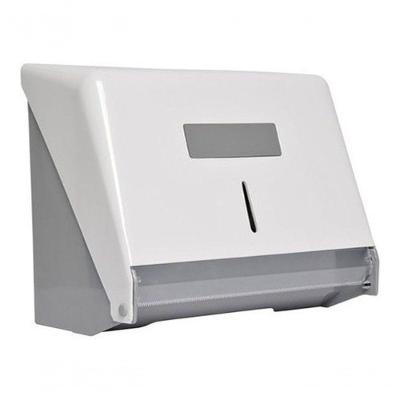 Toalheiro para Papel Bobina Até 100 m em Plástico ABS com Visor Branco Higipack