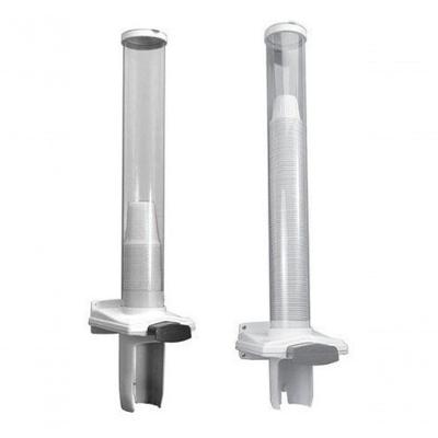 Suporte Dispenser Porta Copos Água e Café Kit com Fixação na Parede Transparente Higipack