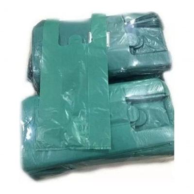 Sacolas Plásticas Recicladas 30x40 com Alça Camiseta em Polietileno Reciclado Preto Azul Verde