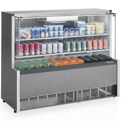 Vitrine Refrigerada Ar Forçado Com Vidros Aquecidos Gpfa140A Inox 220V Gelopar