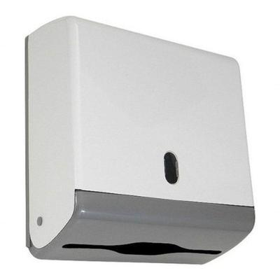 Toalheiro para Papel Interfolha Junior N15 para 2 Ou 3 Dobras com Fechadura em Plástico ABS Branco