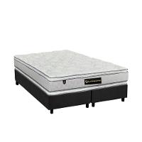 Cama Box Queen: Colchão Molas Ensacadas Luckspuma MasterPocket Lucksfaction Plus + Base CRC Suede Gray(158x198) - 1