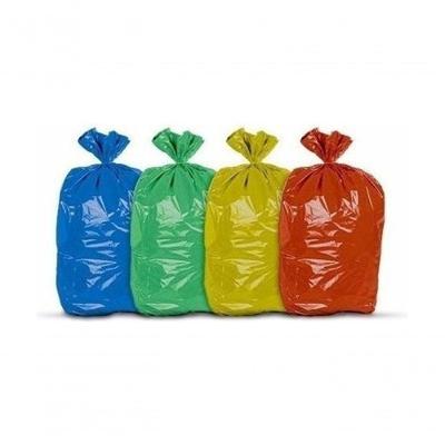 Saco para Lixo Saco de Lixo 40 Litros Coloridos Capacidade 40L Kit 4 Pacotes 400 Unidades Amarelo