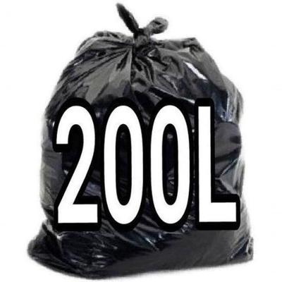 Saco para Lixo Saco de Lixo Preto 200 Litros 100 Unidades para Resíduos Leves e Médios Higipack