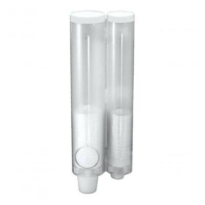 Suporte Dispenser JSN Cancun para Água e Café 125 Unidades branco-acrílico Higipack