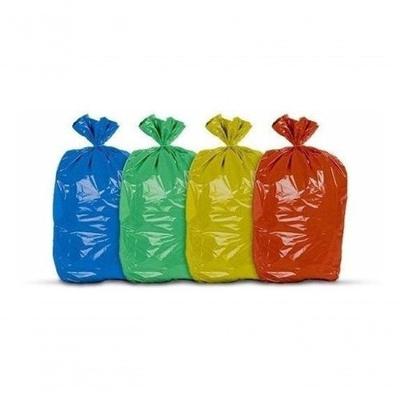 Saco para Lixo Saco de Lixo 40 Litros Coloridos Capacidade 40 l Kit 4 Pacotes 400 Unidades Amarelo