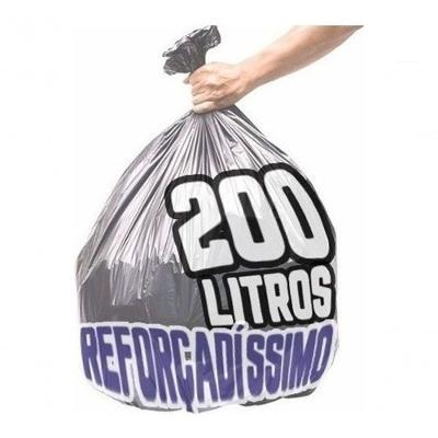Saco para Lixo 200 Litros Capacidade 200L Reforçadíssimo Cinza Higipack