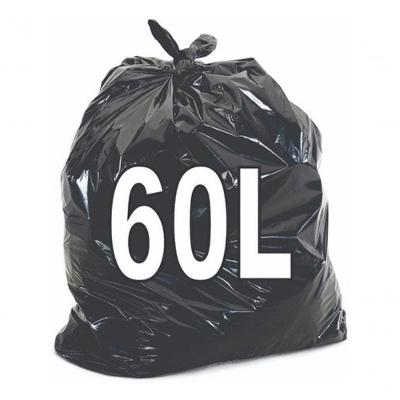 Saco para Lixo 60 Litros Resistente Pacote com 100 Unidades Preto Higipack