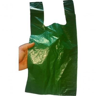 Sacolas Plásticas Recicladas Corte Camiseta 30x45 P Reforçadas Sustentáveis Verdes Higipack