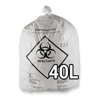 Saco de Lixo Hospitalar Sacos de Lixo Infectante 30 Litros 100 Unidades Branco Higipack