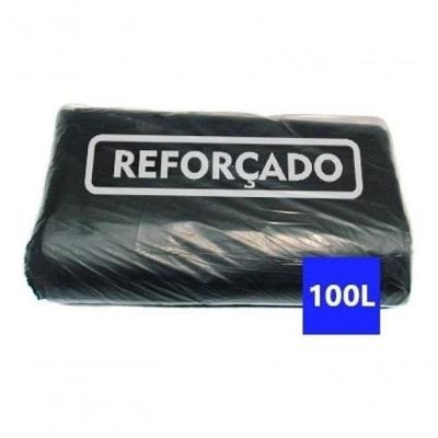 Saco de Lixo 100 l 90X105 para 100 Litros Reforçado 0.14 MICRAS Preto Higipack