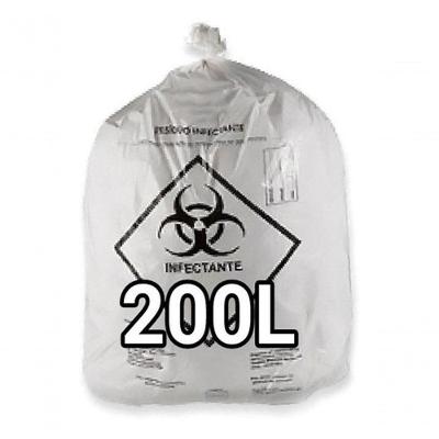 Saco de Lixo Hospitalar para Resíduos Infectantes 200L Alta Resistência Branco Higipack