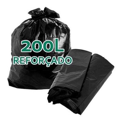 Saco de Lixo 200 Litros Reforçado Boca Larga Preto 5KG para Comércios Higipack