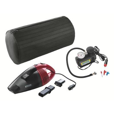 Kit de Ferramentas para Carro com Aspirador 60W 12V e Compressor de Ar Portátil 50W 12V Tramontina