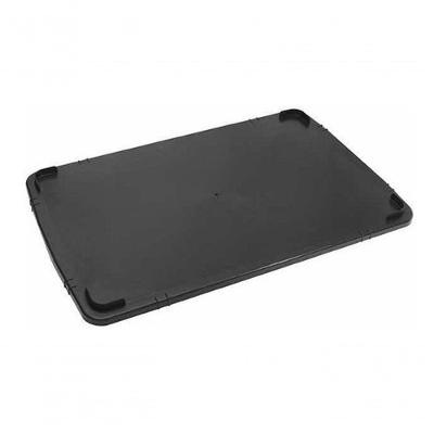 Tampa para Caixa Plástica Cx6t para 180L Empilhável em Polipropileno PP Preto Higipack