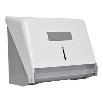 Toalheiro para Papel Bobina Até 100 m em Plástico ABS com Visor Branco Higipack