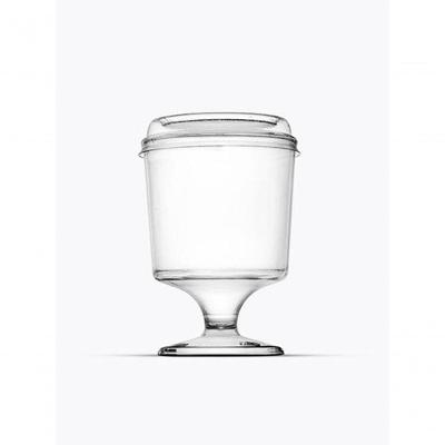 Taça Descartável com Tampa Pit 031 30ML Caixa com 500 Unidades Transparente Higipack