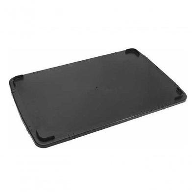 Tampa para Caixa Plástica Cx6t 180L Polipropileno PP Empilhável Preto Higipack