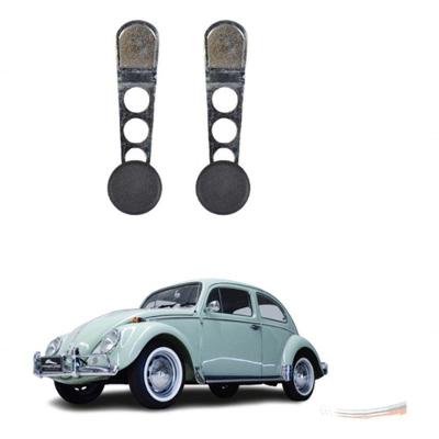 Par de Manivelas Reguladoras de Vidro Esportivas F103 para Fusca 1200 e 1300 Prata Universal