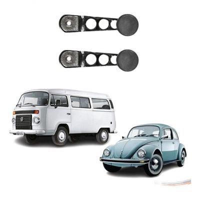 Par de Manivelas Eleva Vidro para Portas Modelo F103 Volkswagen Kombi Fusca Brasilia Prata Universal