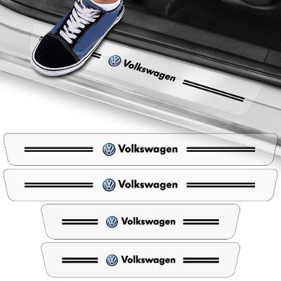 Kit 4 Adesivos para Soleira de Porta Seven Smart Compatível com Volks Fibra de Carbono Uv Oem