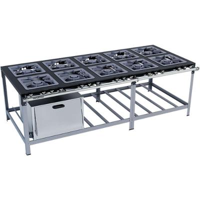 Fogão Industrial Stori Premium 10 Bocas 40x40 Com Forno M21 Pintado Metalmaq