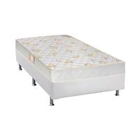 Cama Box Solteiro: Colchão Espuma Castor D28 Sleep Max + Base CRC Courano White(88x188) - 1