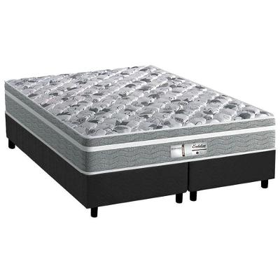 Cama Box Queen: Colchão Molas Masterpocket Ensacadas Probel Evolution + Base Cinza(158X198)