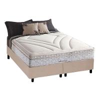 Cama Box Queen: Colchão Molas Herval Maxspring American + Base CRC Suede Clean(158x198) - 1