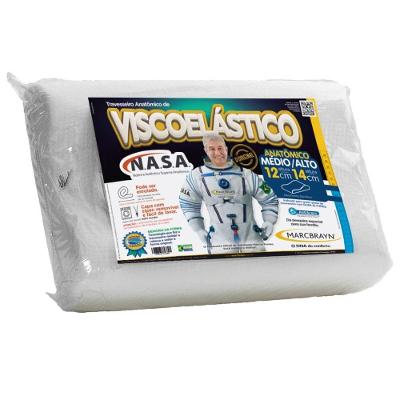 Travesseiro Nasa Original Viscoelástico Hipoalergênico Alto
