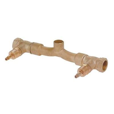 Misturador para Chuveiro Base 3-4 X 1-2 com Encaixe em Rosca em Aço Inoxidável Cromado