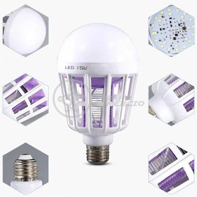 Lâmpada LED Mata Insetos Lâmpada Luz Led Branco 15W Atrai Mosquitos Luz Ultravioleta Branco Smart