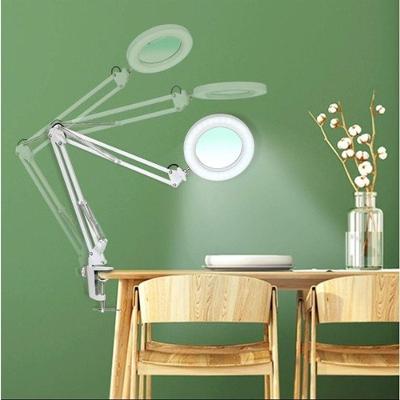 Luminária de Mesa Articulada Ring Light com Lupa LED 3 Temperaturas Dimerizável OEM