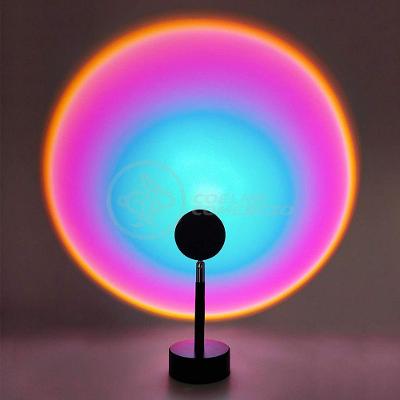 Luminária Projetor Mini Ring Light Sunset com Luz Circular e Cabeça Ajustável Laranja Smart Tech