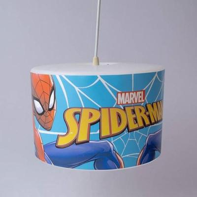 Luminária Pendente de Teto Marvel - Homem Aranha Tpc com Capa Personalizada Vermelho Desembrulha