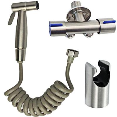 Kit Ducha Higiênica Registro Duas Saídas 1-2 Manual Cromada Prata OEM sem Energia