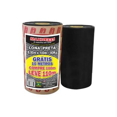Lona para Construções e Reformas Lona 8 X 110 X 40KG Proteção de Cargas Preto Maxilona